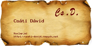 Csáti Dávid névjegykártya