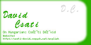 david csati business card